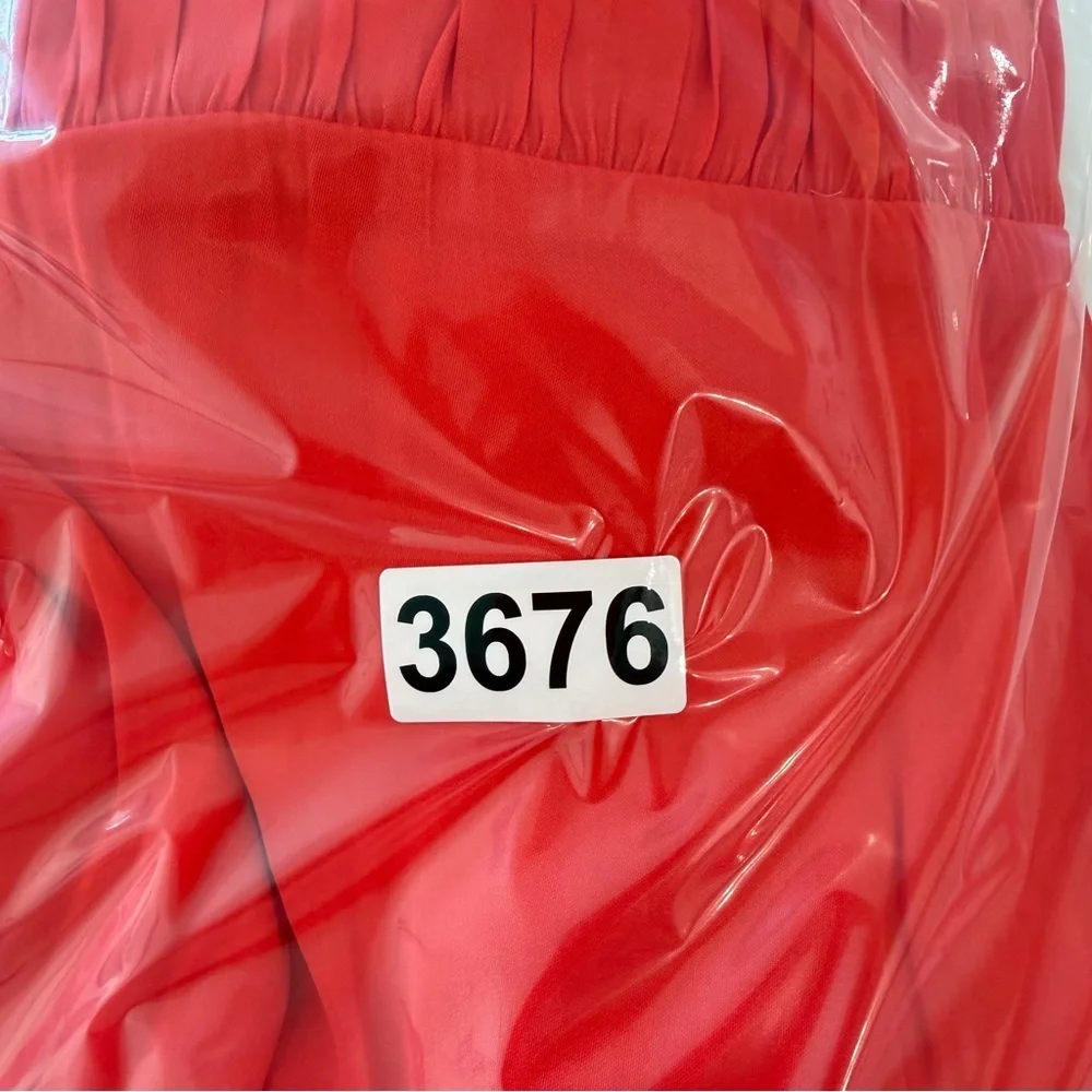 New! Current Air halter keyhole red midi dress 23676_12